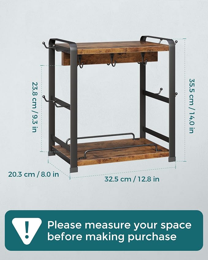 OROPY Wooden Coffee Bar Organizer - Image 2