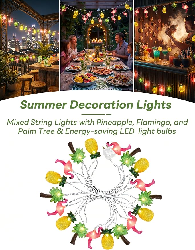 12Ft Summer Beach String Lights - Image 3