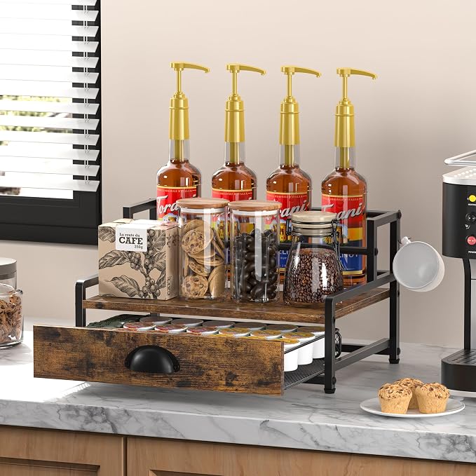 Coffee Syrup Rack Organizer, Coffee Pod Holder - Image 3