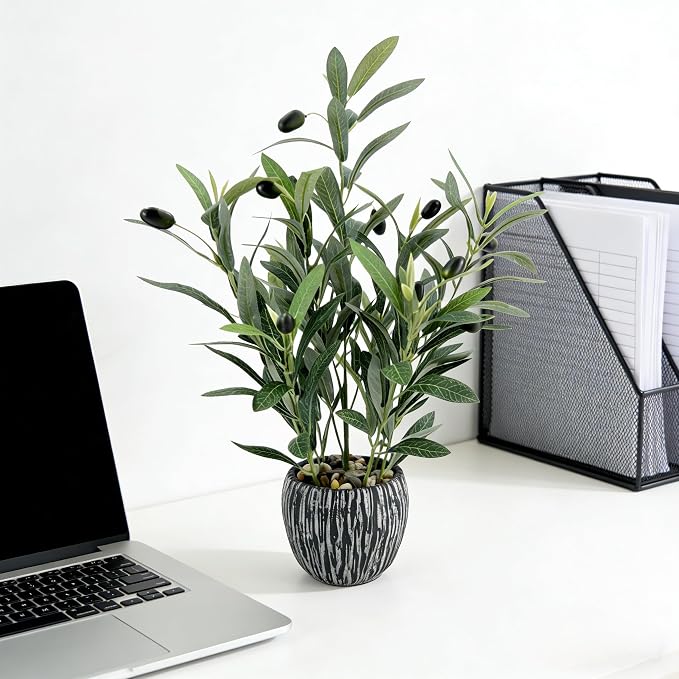 Olive Branches Artificial Plants Décor Indoor 17.72'' Tall Fake Olive Branch - Image 4