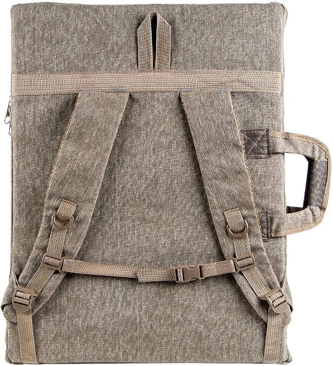 TRANSON Art Portfolio Case Artist Backpack Canvas Bag Large 26” x 19.5” - Image 5