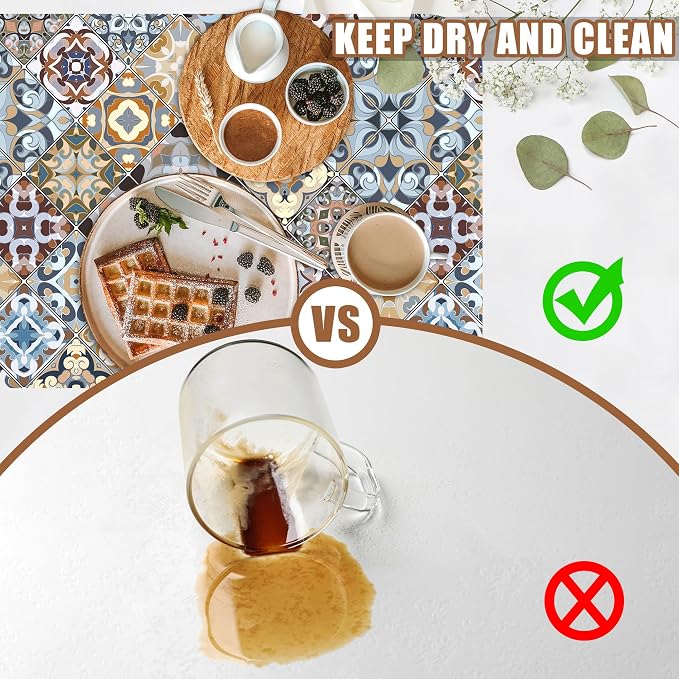 Retro Colorful Tiles Dish Drying Mat - Image 6