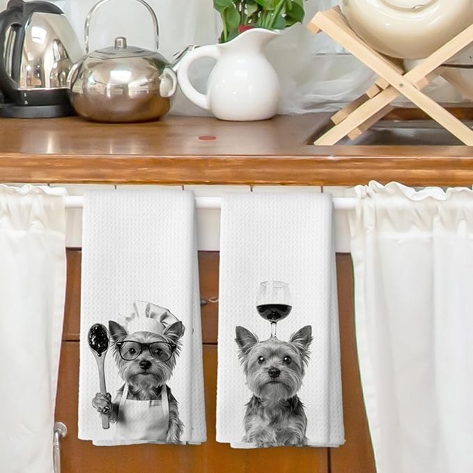 Funny Yorkshire Terrier Hand Towels, Yorkshire Terrier Gifts - Image 2