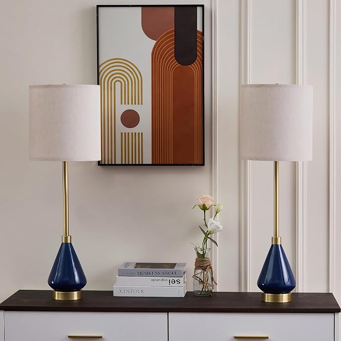 32" Gold Buffet Lamps Set of 2 - Image 6