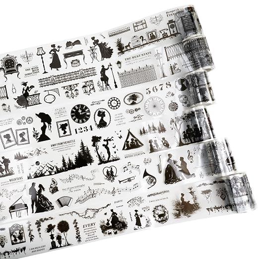 Vintage Silhouette PET Tape Set by Auriicleaf
