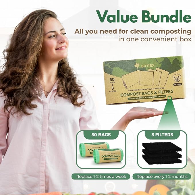 AIRNEX Compostable Trash Bags & Charcoal Filters - Image 2