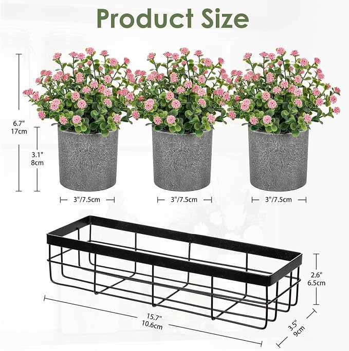 DILATATA Baby's Breath Artificial Flowers Table Centerpiece Decoration Potted - Image 5