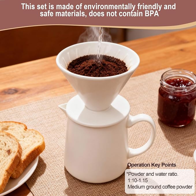Ceramic Pour Over Coffee Maker Dripper - Image 4