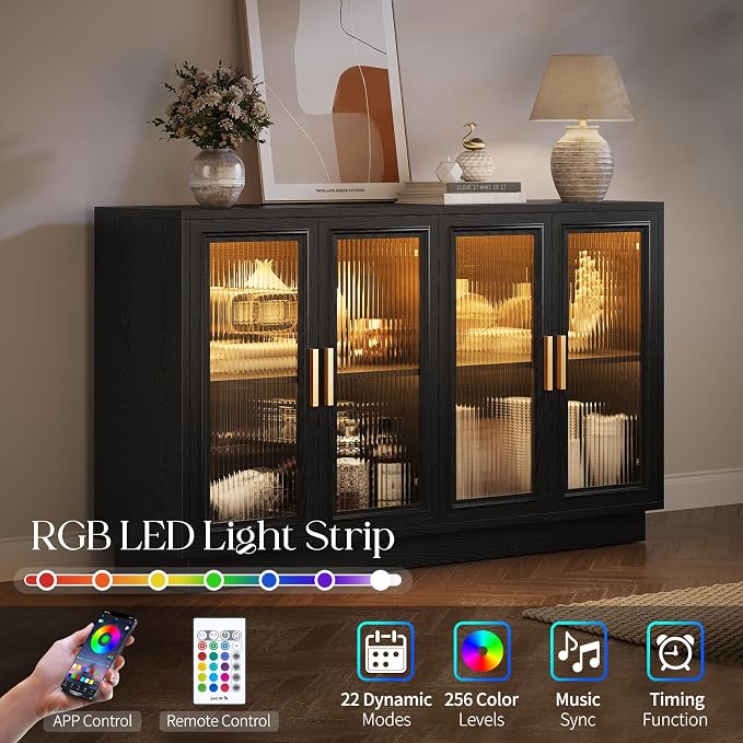Sideboard Buffet Cabinet with Storage - Image 5