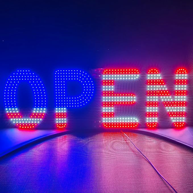 30"x10" Open Sign, LED Open Sign by KENFARI