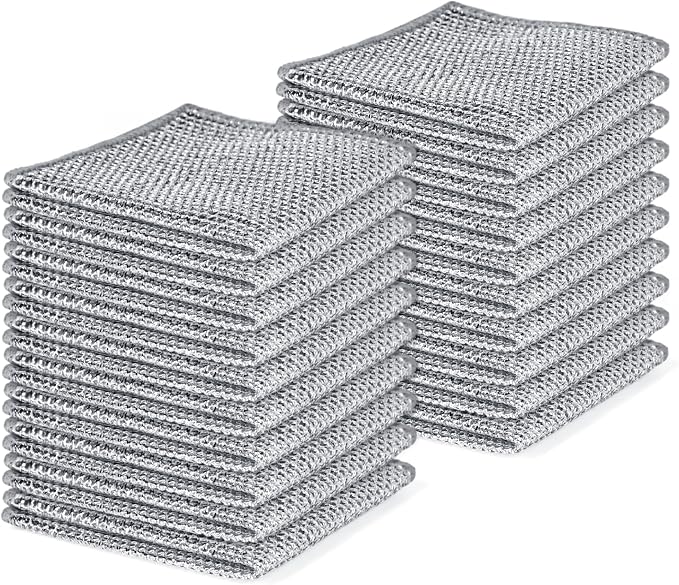 Aidoclip 20pcs Set Non-Scratch Steel Wool Dishcloth by Aidoclip