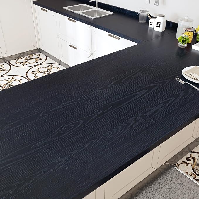 WESTICK Dark Blue Wood Grain Contact Paper by WESTICK