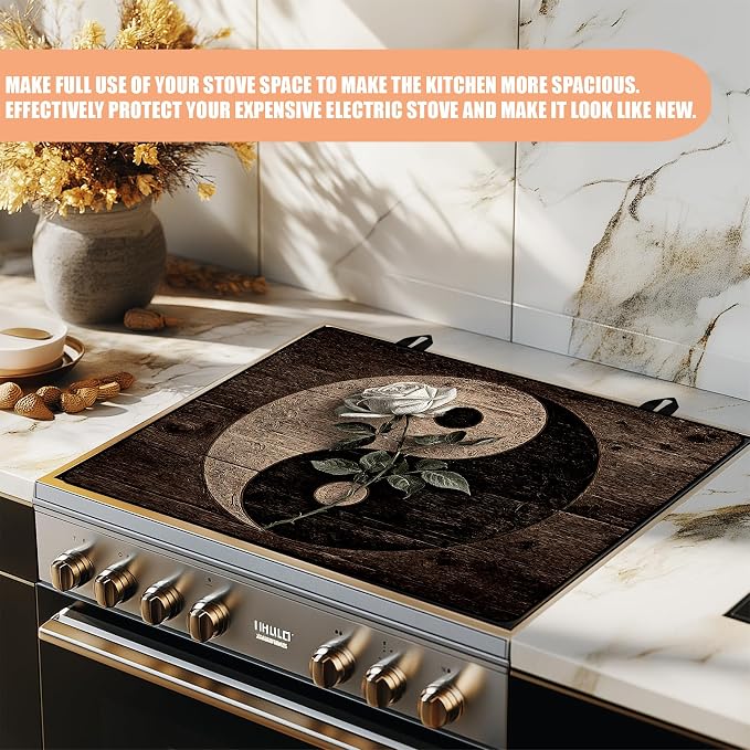 28"x20" Anti-Slip Electric Stove Top Cover Tai Chi Foldable Heat-Resistant - Image 5