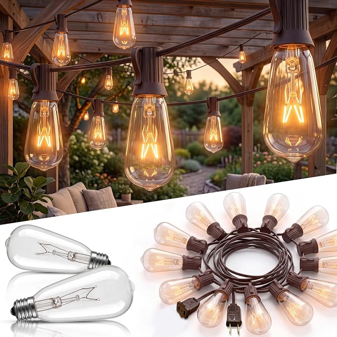 20Ft Outdoor Patio String Lights by Goothy