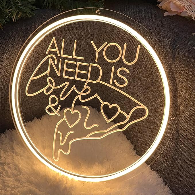 All You Need Is Love &Pizza Neon Sign - Image 4
