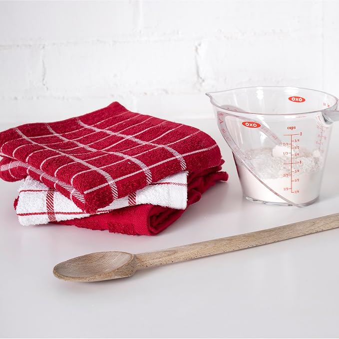 Ritz Premium 100% Cotton Terry Check Kitchen Dish Towels - Image 3