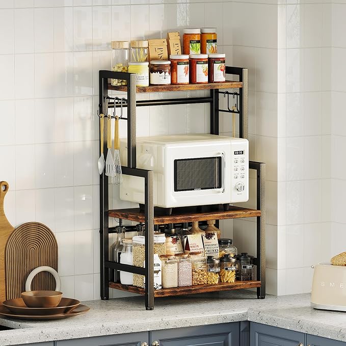 Kitchen Countertop Organizer, 3 Tier Large Spice Rack Organizer by Homeiju