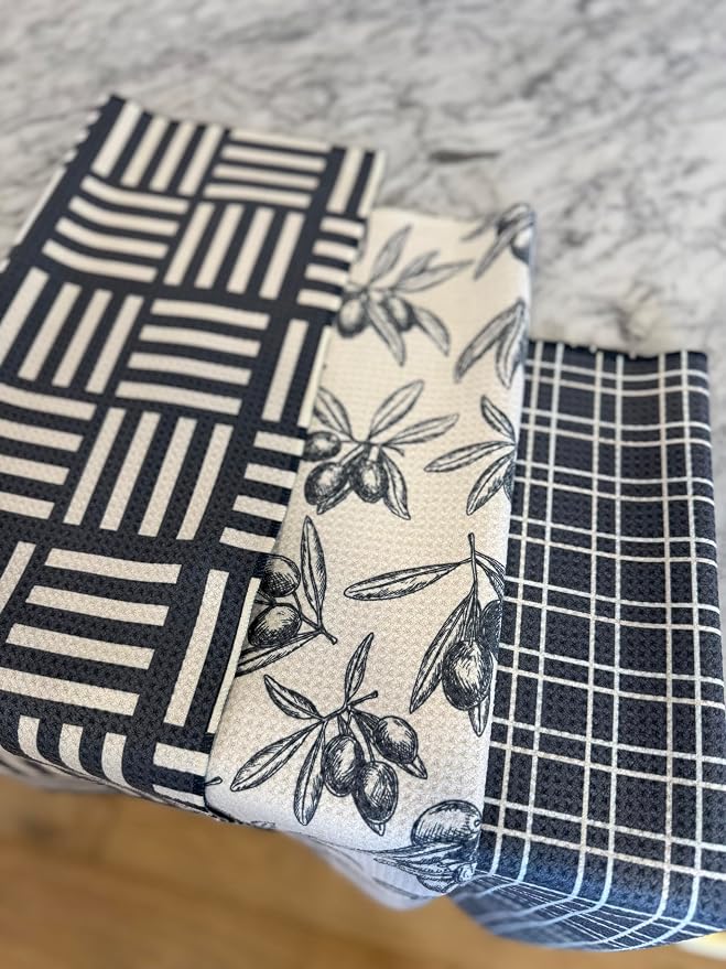 || 3 Pack|| Double Sided Dish Towels || Waffle Weave Microfiber || Highly - Image 4
