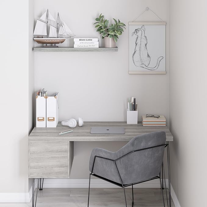 Ballucci Floating Shelf, Living Room, Rustic Gray - Image 6