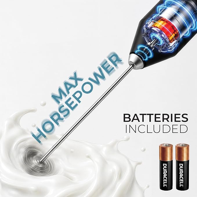 Zulay Kitchen Powerful Milk Frother Handheld Wand - Image 3