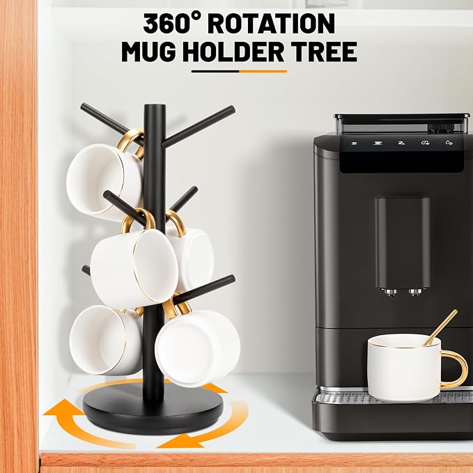 MyLifeUNIT Mug Holder Tree, 360° Rotated Coffee Cup Holder - Image 2