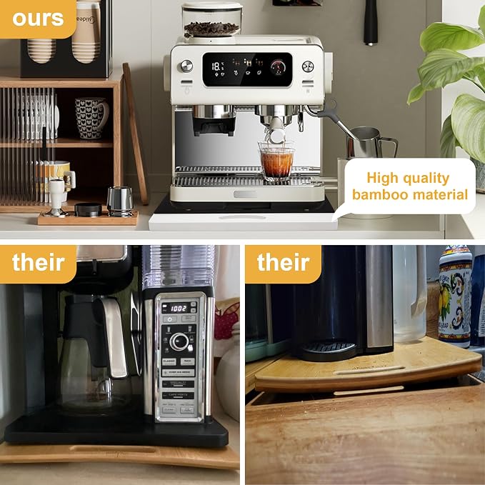 MinBoo Bamboo Appliance Slider, Sliding Tray - Image 4