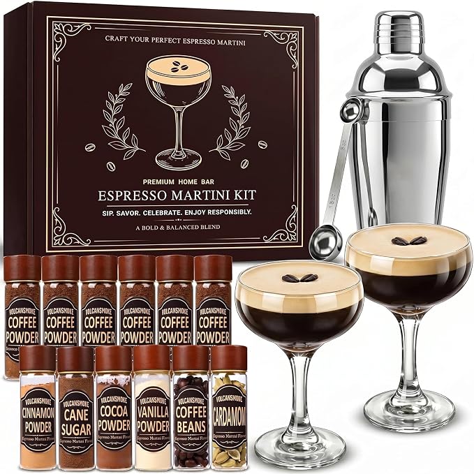 Espresso Martini Kit Gift Set for Women & Men, Complete Cocktail Making Kit by Unknown