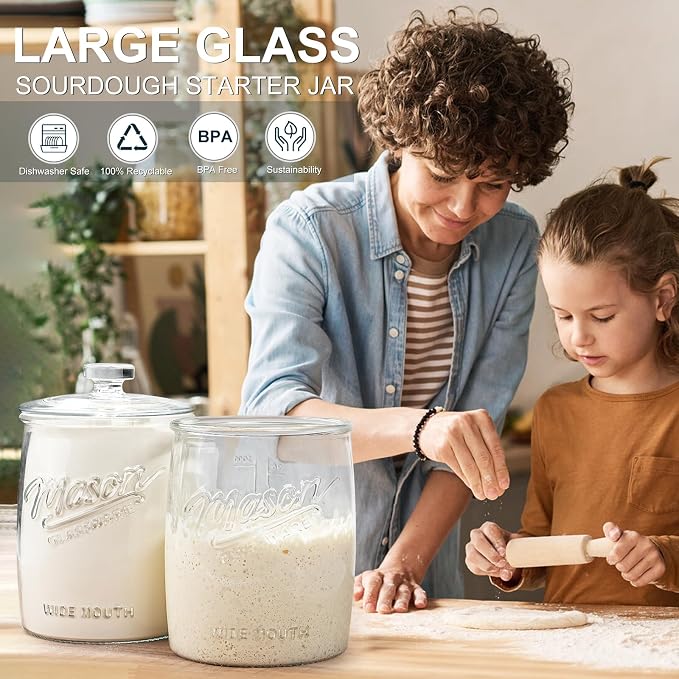 2 Pack Cookie Jar, 1 Gallon Glass Jar - Image 4