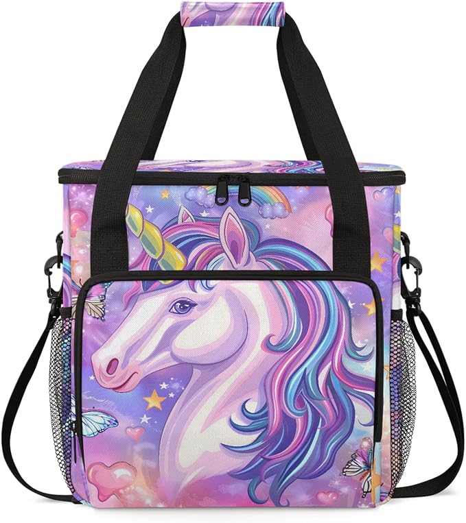 Unicorn Butterfly Coffee Maker Carring Bag, Large Insulated Storage Organizer by Home