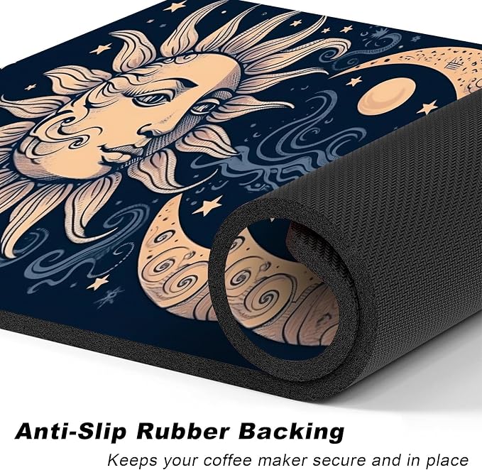 Coffee Mat, Coffee Bar Accessories Fit Under Coffee Maker Espresso Machine - Image 4
