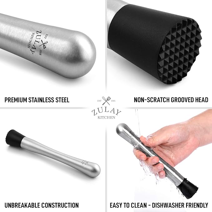Zulay Stainless Steel Muddler for Cocktails - Image 4