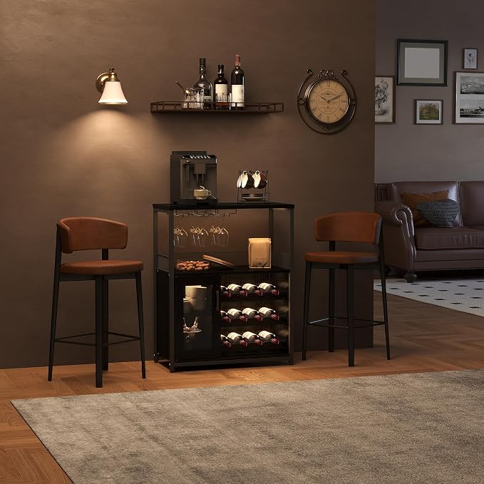 OUTLANE 3-Tier Wine Bar Cabinet - Image 9