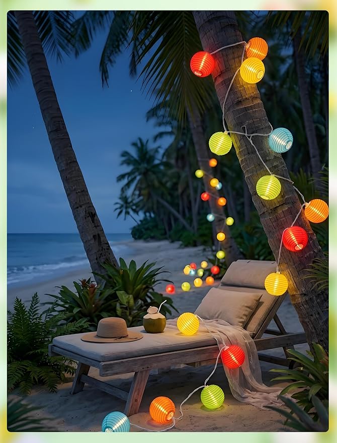 GOOTHY 8.5Ft Multicolor Lantern String Lights Outdoor, Plug in Christmas - Image 6