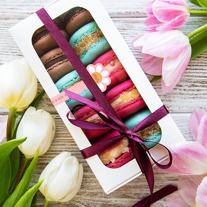 400Pcs Handmade Food Baking Seal Stickers Labels, Flower Shape Long Label - Image 7