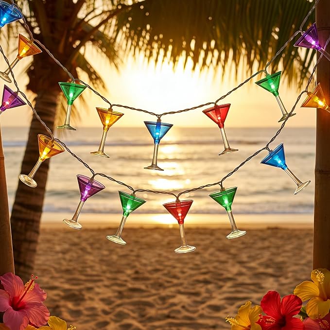 Margarita Glass String Lights, 8.5FT Summer Patio Light by Cbebew