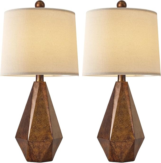 PoKat 20.25" Golden Brown Table Lamps Set of 2 - Image 4
