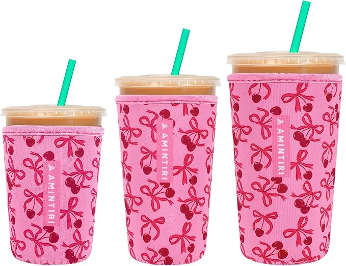 3 Pack Reusable Sleeve for Iced Coffee Cup, Coffee Neoprene Sleeve for Iced&Hot by Unknown