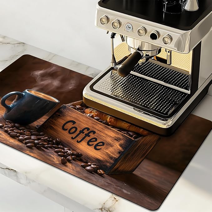 Dish Drying Mat Large Coffee Mat Absorbent Drying Mat by GIVEYOUTHEBEST