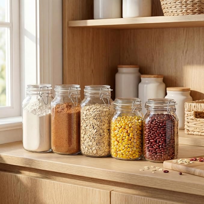78oz - 3 Pack Square Glass Jars - Image 6