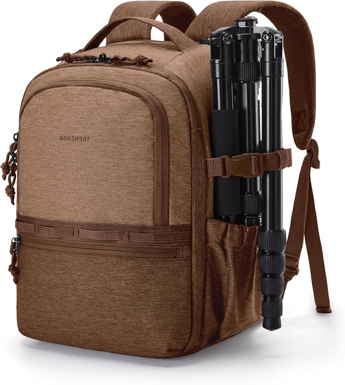 BAGSMART Small Camera Backpack, DSLR SLR Camera Bags by BAGSMART