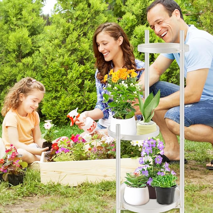 Plant Stand Indoor Tall, Metal Flower Pot Stands Outdoor Holders Plant Shelf - Image 6