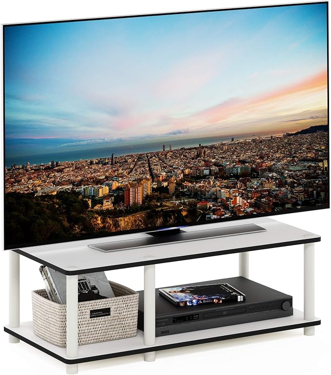 Furinno JUST TV Stand, 2-Tier No Tools Mid Entertainment Center - Image 6