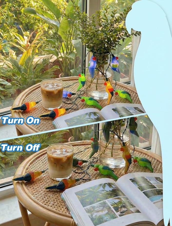 8.5Ft Parrot String Lights, Outdoor Tropical Themed LED String Lights - Image 7