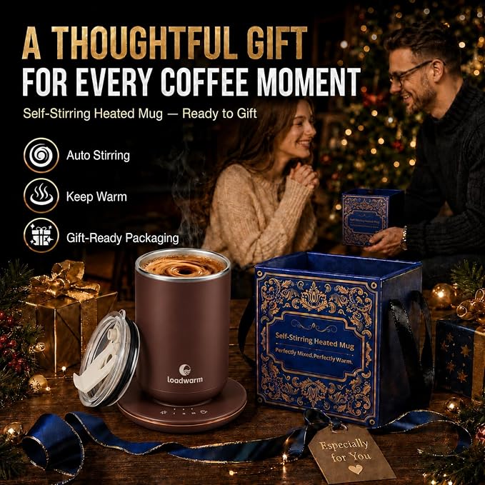 Self Heated Stirring Coffee Mug, 10oz Auto Mixing Cup - Image 8