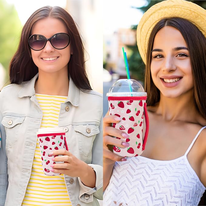 KJQJLY 3 Pack Reusable Iced Coffee Sleeves - Image 6