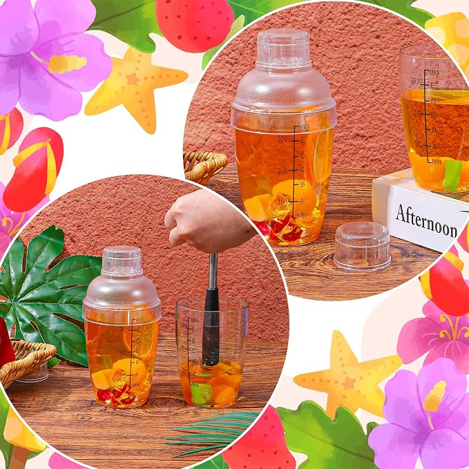 12 Pcs Plastic Cocktail Shaker, Drink Mixer - Image 5
