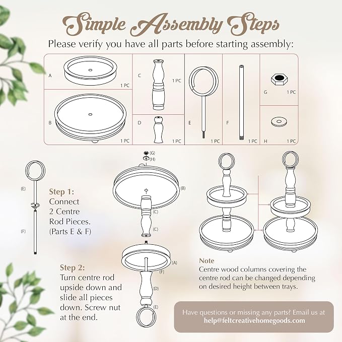Premium Rustic Round 2 Tier Tray Stand - Image 8