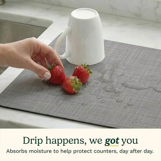 Cuisinart Coffee Mat for Countertop–Quick-Dry Absorbent Coffee Bar Mat for - Image 4