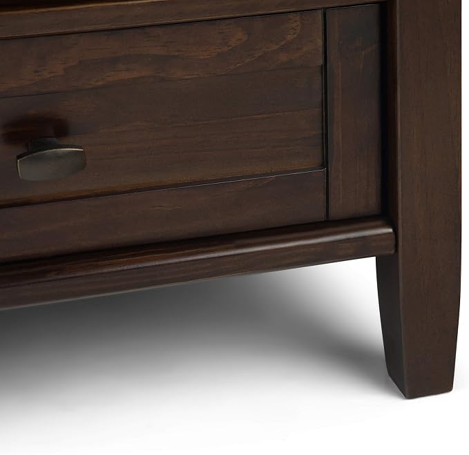SIMPLIHOME Warm Shaker Square Coffee Table - Image 5