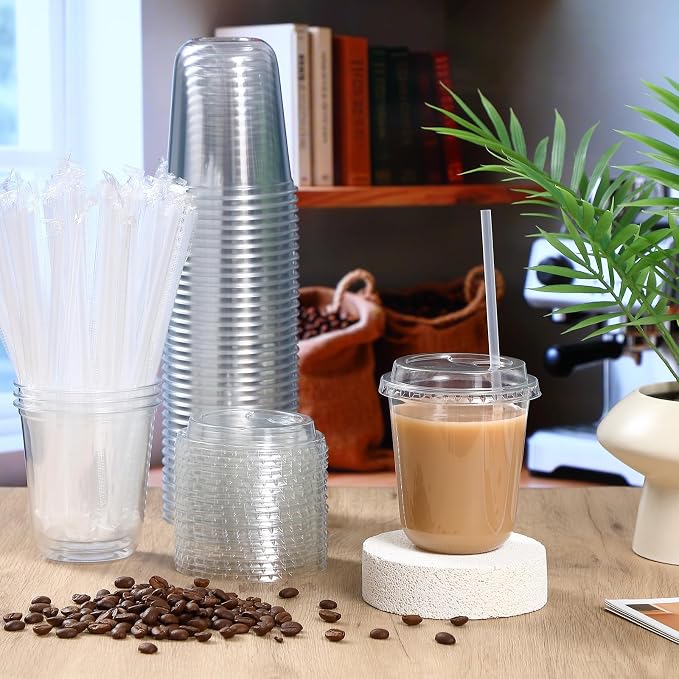 Ziliny 50 Sets Crystal Plastic Cups - Image 2